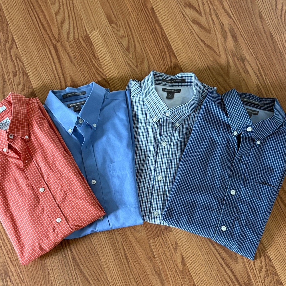 Eddie Bauer & L.L Bean Assorted Men’s Short Sleeve Button-Down Shirts